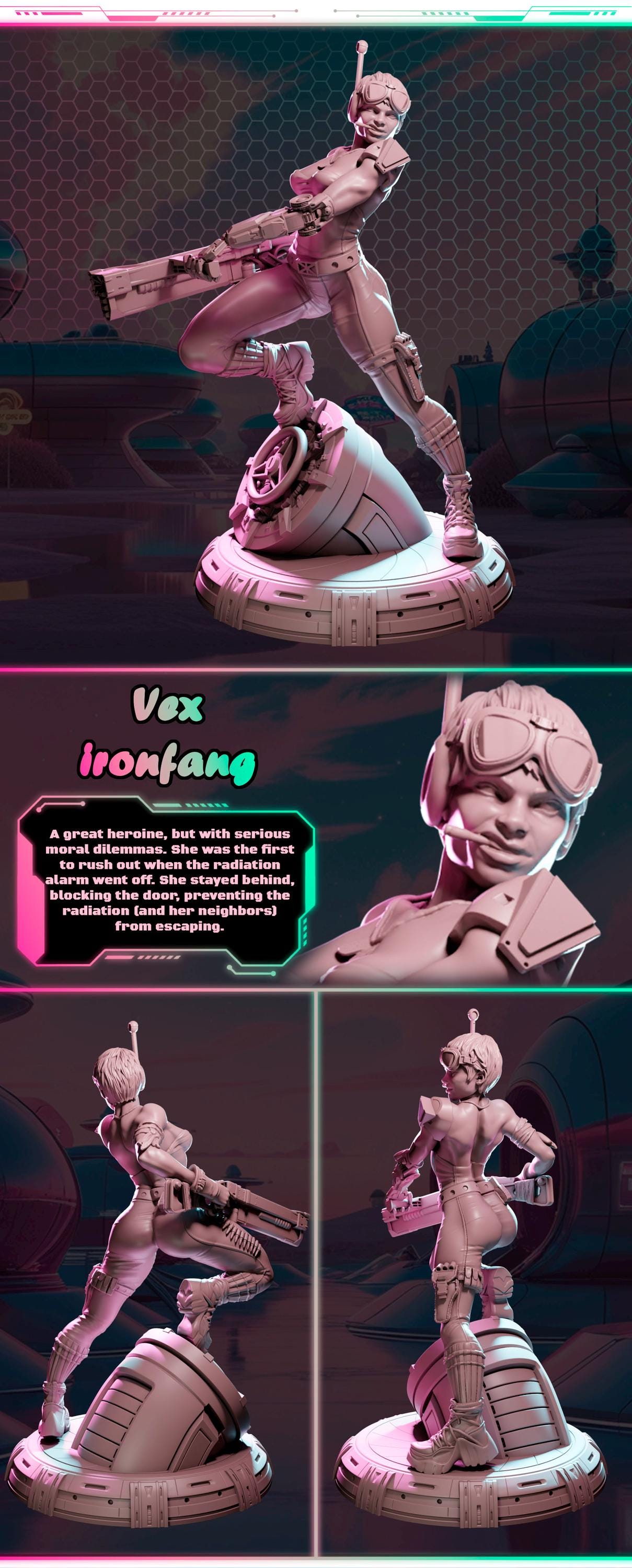 Vex Ironfang figurka żywiczna – Nuke City Ladies – Black Bird Miniatures