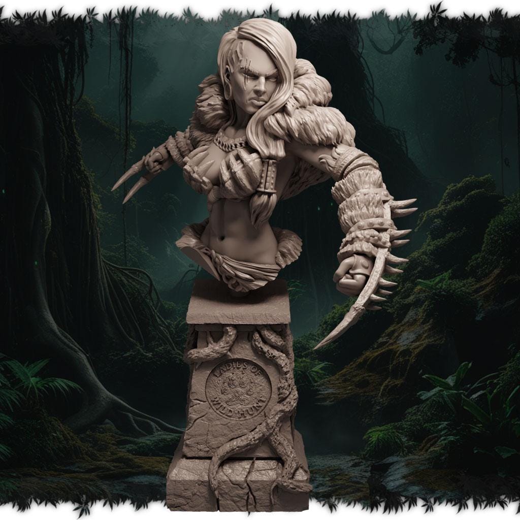Veynn Kraven figurka żywiczna – Ladies of the Wild Hunt – Black Bird Miniatures