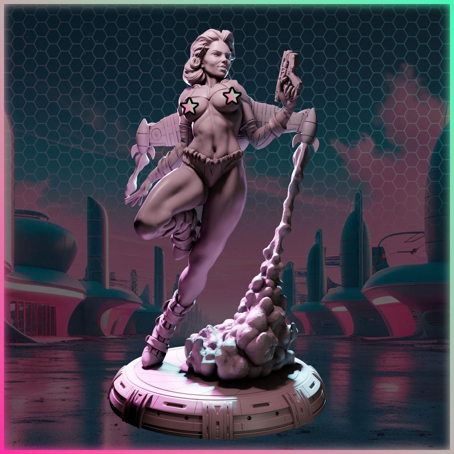 Aurora Vortex figurka żywiczna – Nuke City Ladies – Black Bird Miniatures