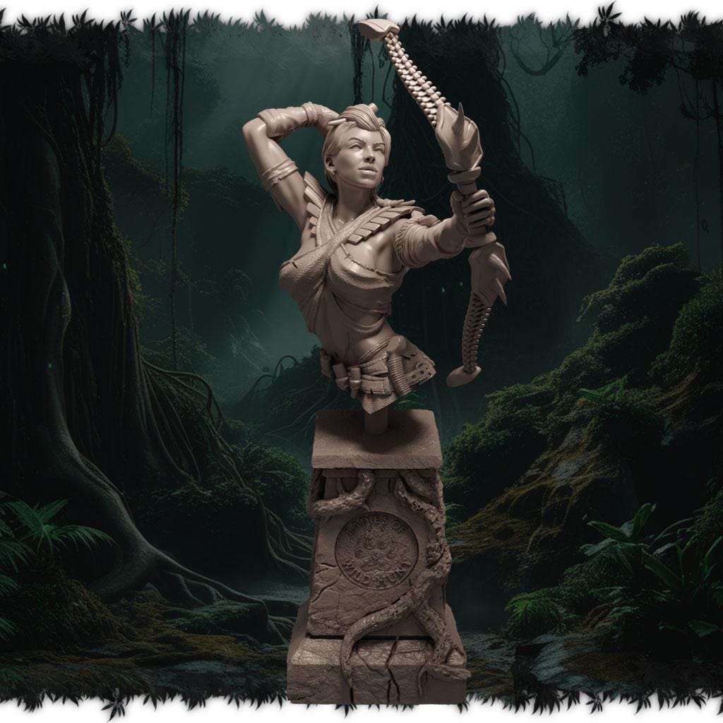 Sylvara Wolfsong figurka żywiczna – Ladies of the Wild Hunt – Black Bird Miniatures