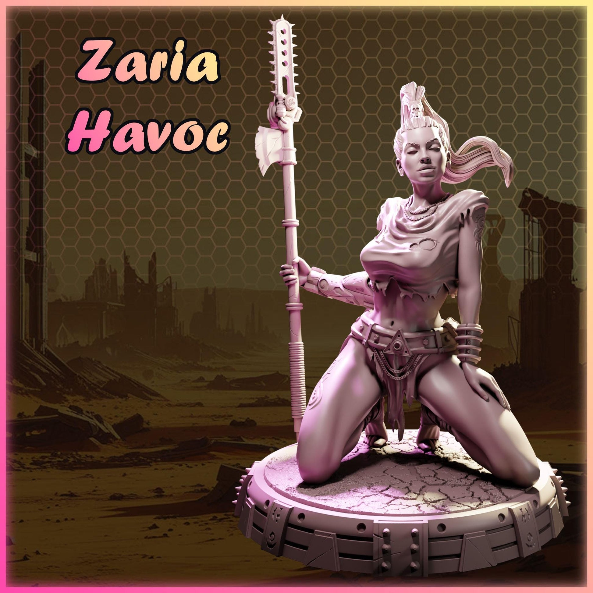 Zaria Havoc figurka żywiczna – Nuke City Ladies – Black Bird Miniatures