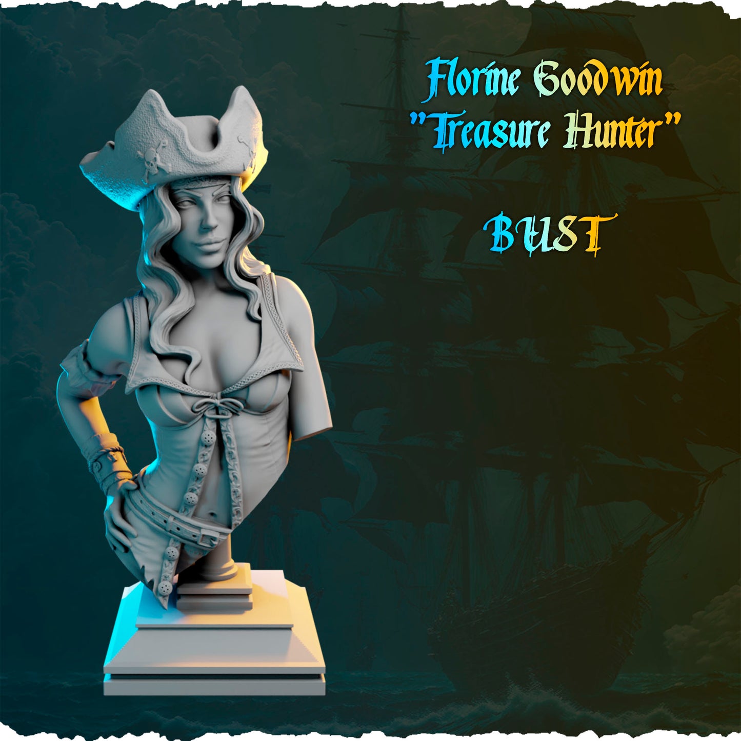 Piracka łowczyni skarbów figurka fantasy od Black Bird Miniatures