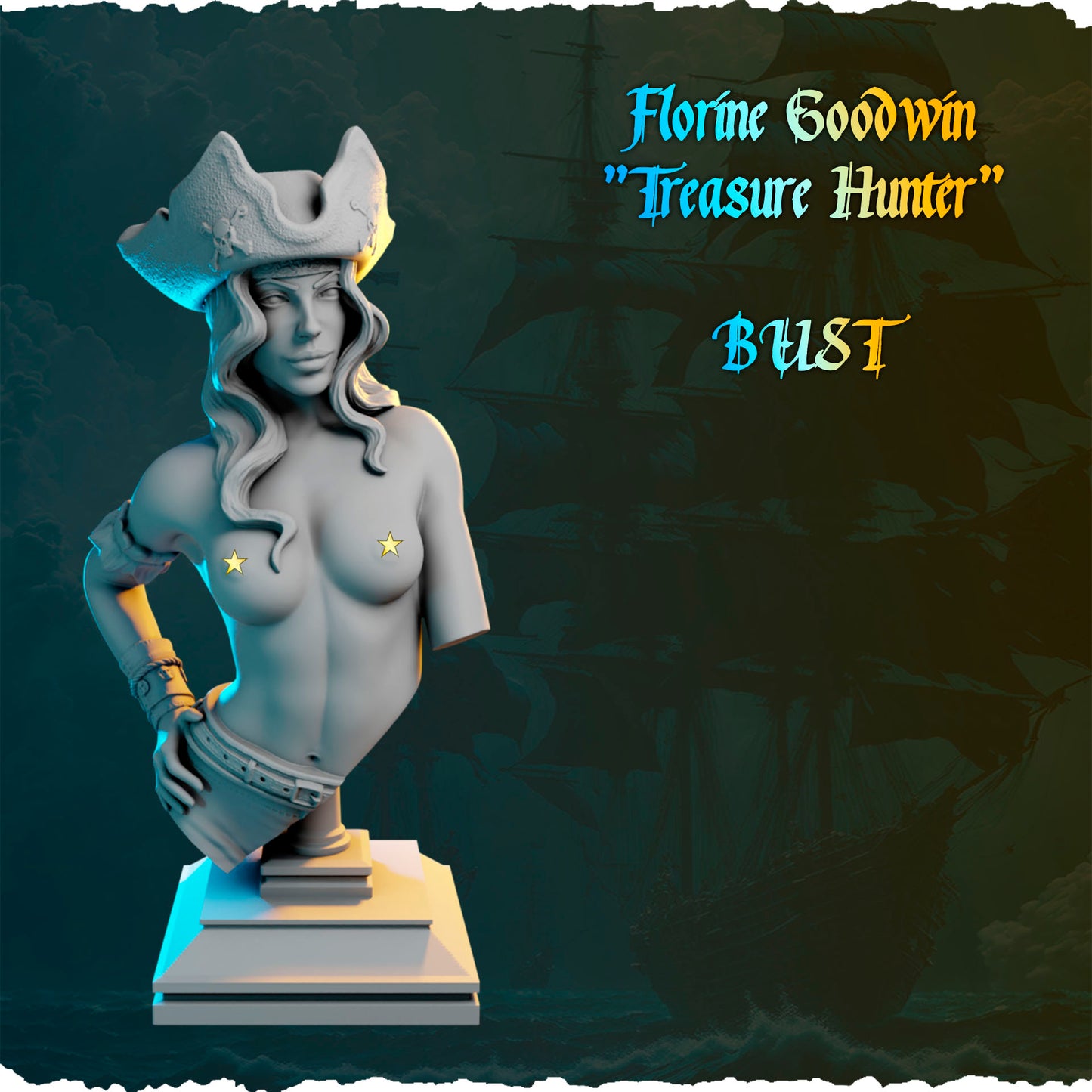 Piracka łowczyni skarbów figurka fantasy od Black Bird Miniatures