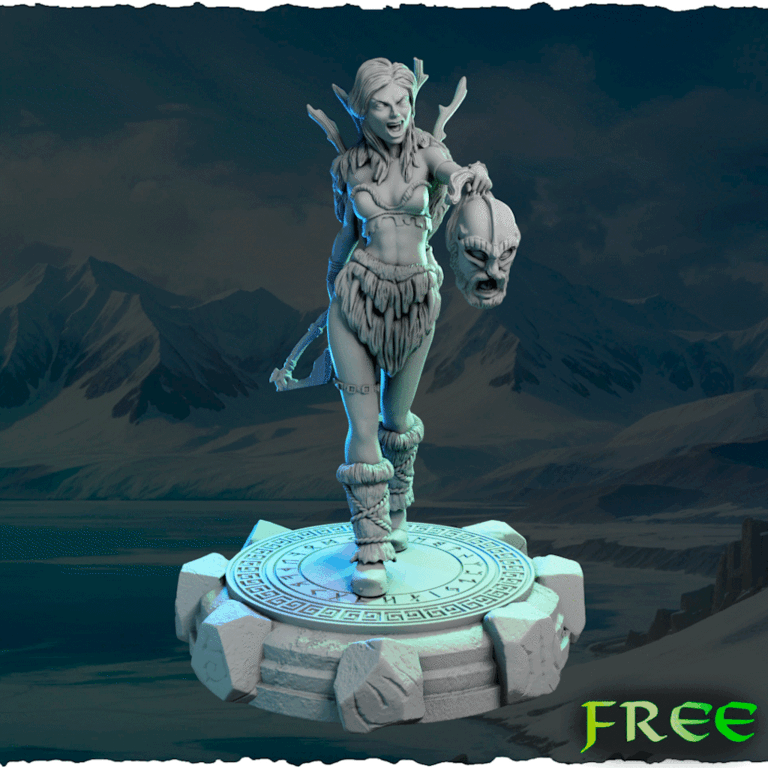 Północna Tropicielka z Trofeum — podstawka z runami