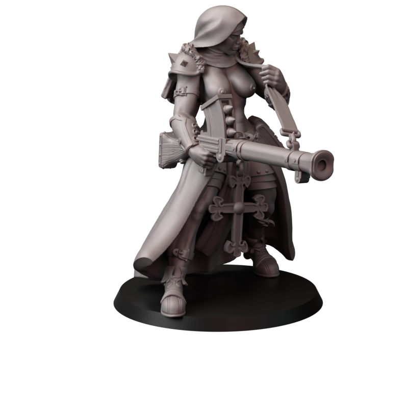Not safe for nuns – zakonnice bojowe – figurki do Trench Crusade 32 / 75mm