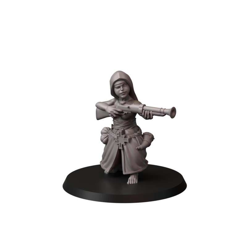 Not safe for nuns – zakonnice bojowe – figurki do Trench Crusade 32 / 75mm