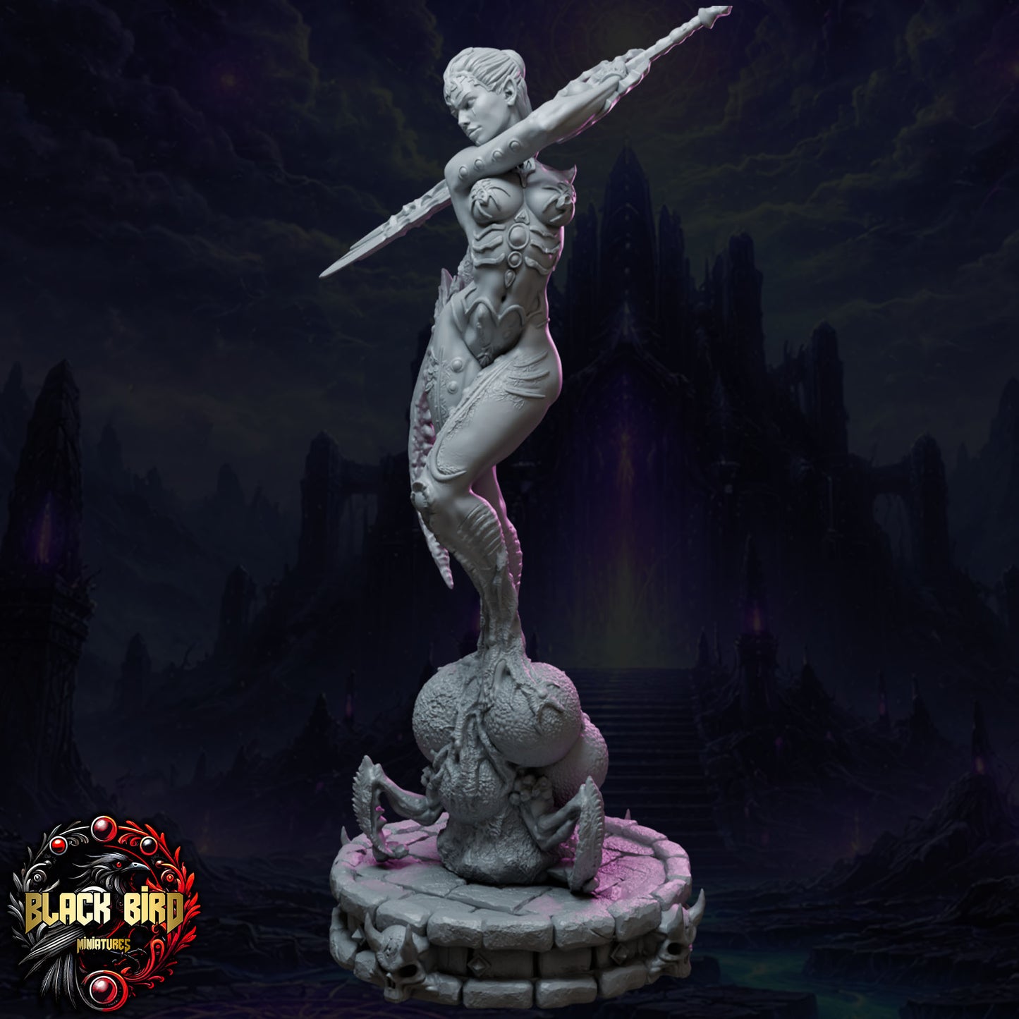 Kaelyssra – Queens of Chaos – Figurka 32mm / 75mm – Black Bird Miniatures