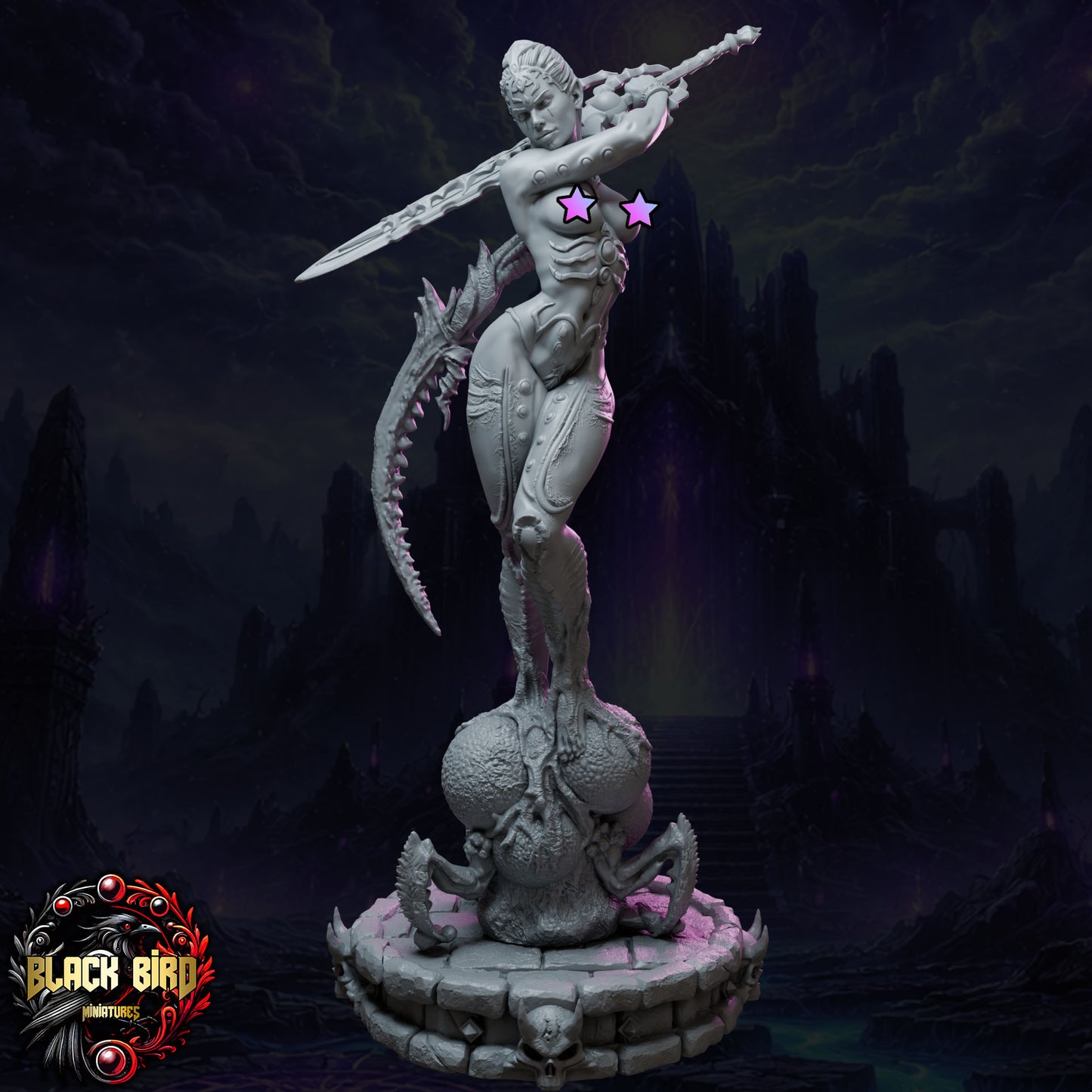 Kaelyssra – Queens of Chaos – Figurka 32mm / 75mm – Black Bird Miniatures