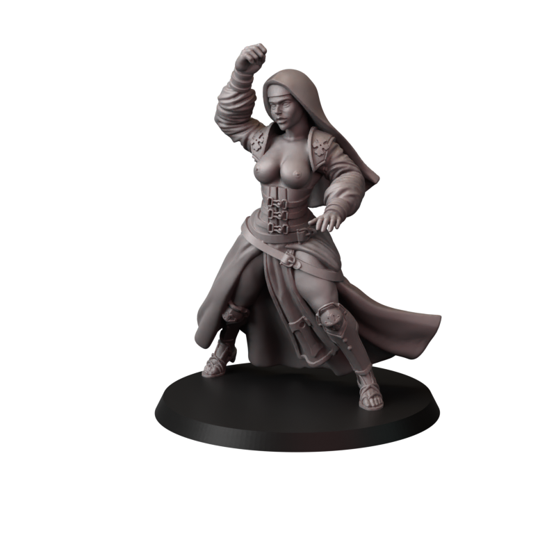 Not safe for nuns – zakonnice bojowe – figurki do Trench Crusade 32 / 75mm