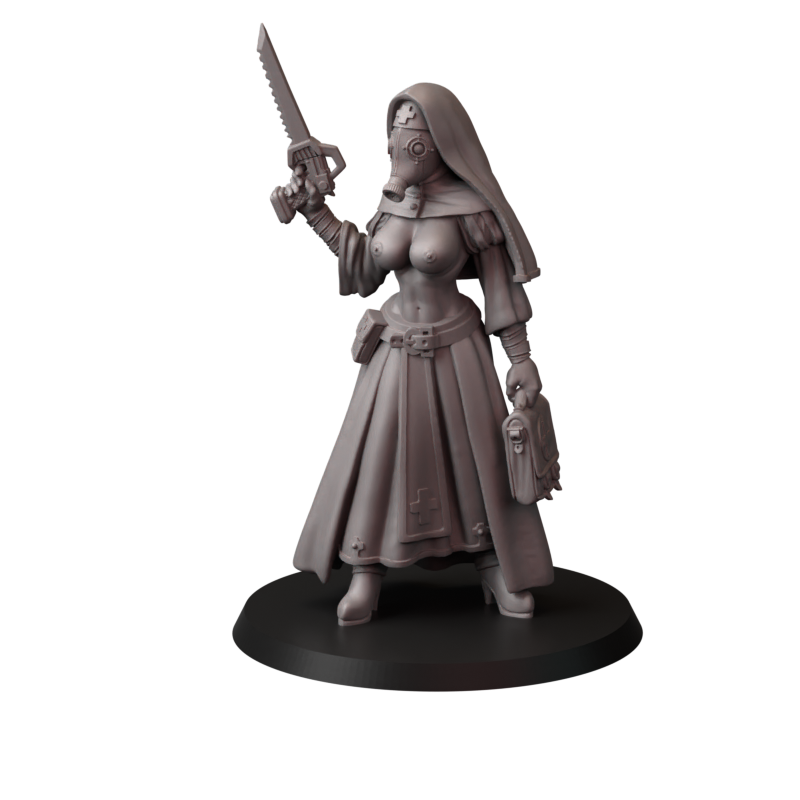 Not safe for nuns – zakonnice bojowe – figurki do Trench Crusade 32 / 75mm