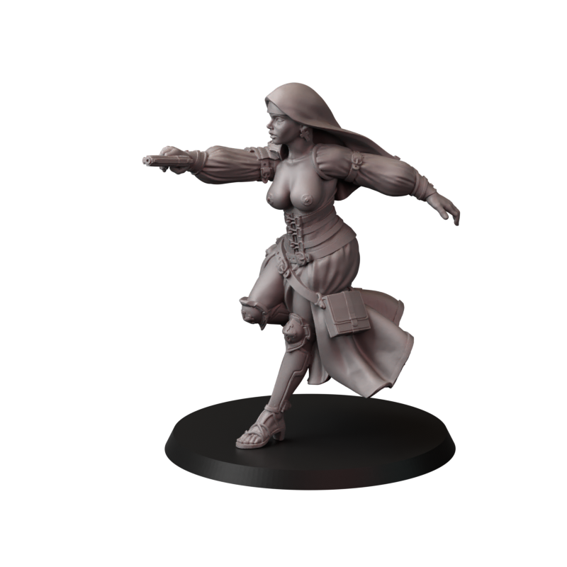 Not safe for nuns – zakonnice bojowe – figurki do Trench Crusade 32 / 75mm