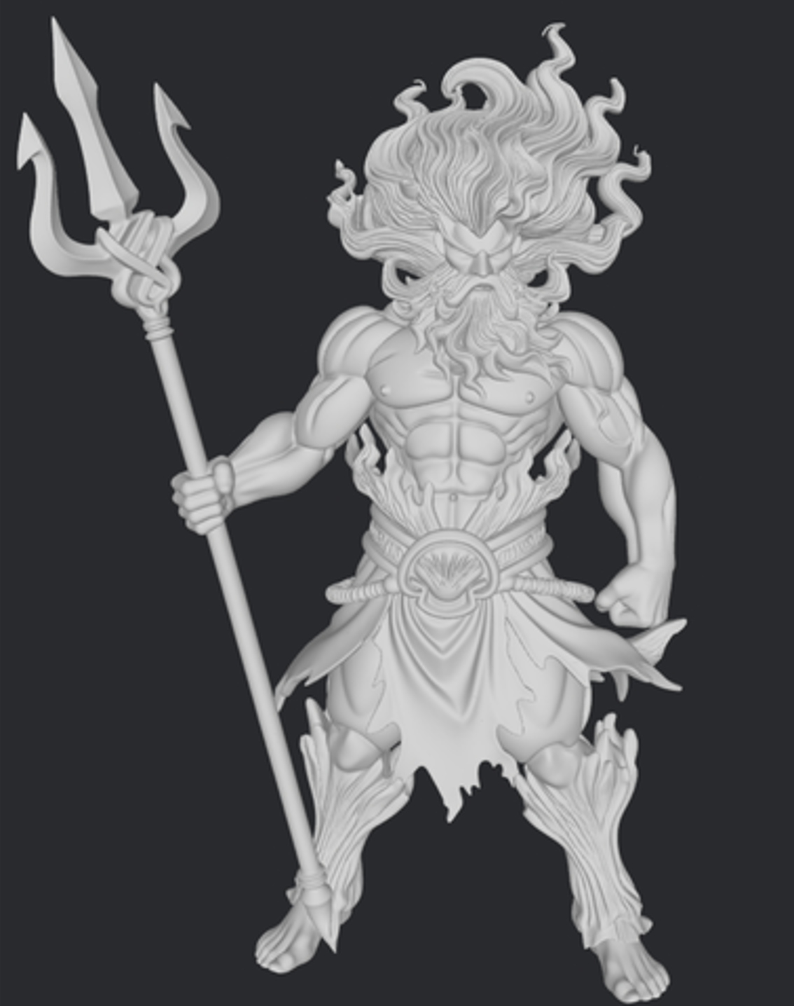 Poseidon z trójzębem – figurka żywiczna 32mm / 75mm / 120mm