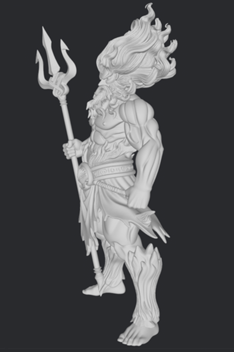 Poseidon z trójzębem – figurka żywiczna 32mm / 75mm / 120mm