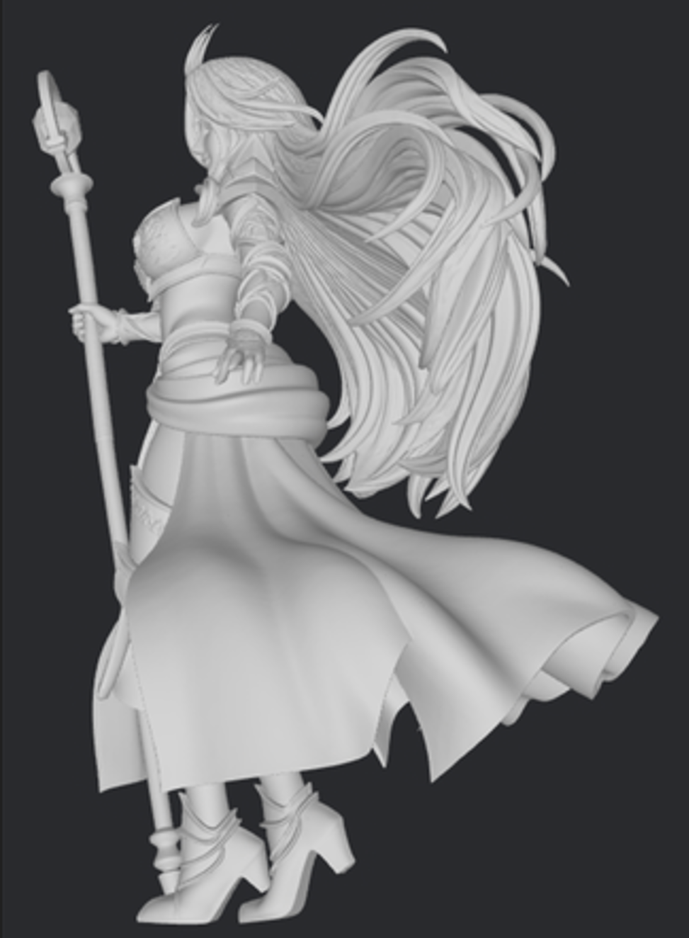 Atena z berłem i złotą zbroją – figurka żywiczna 32mm / 75mm / 120mm