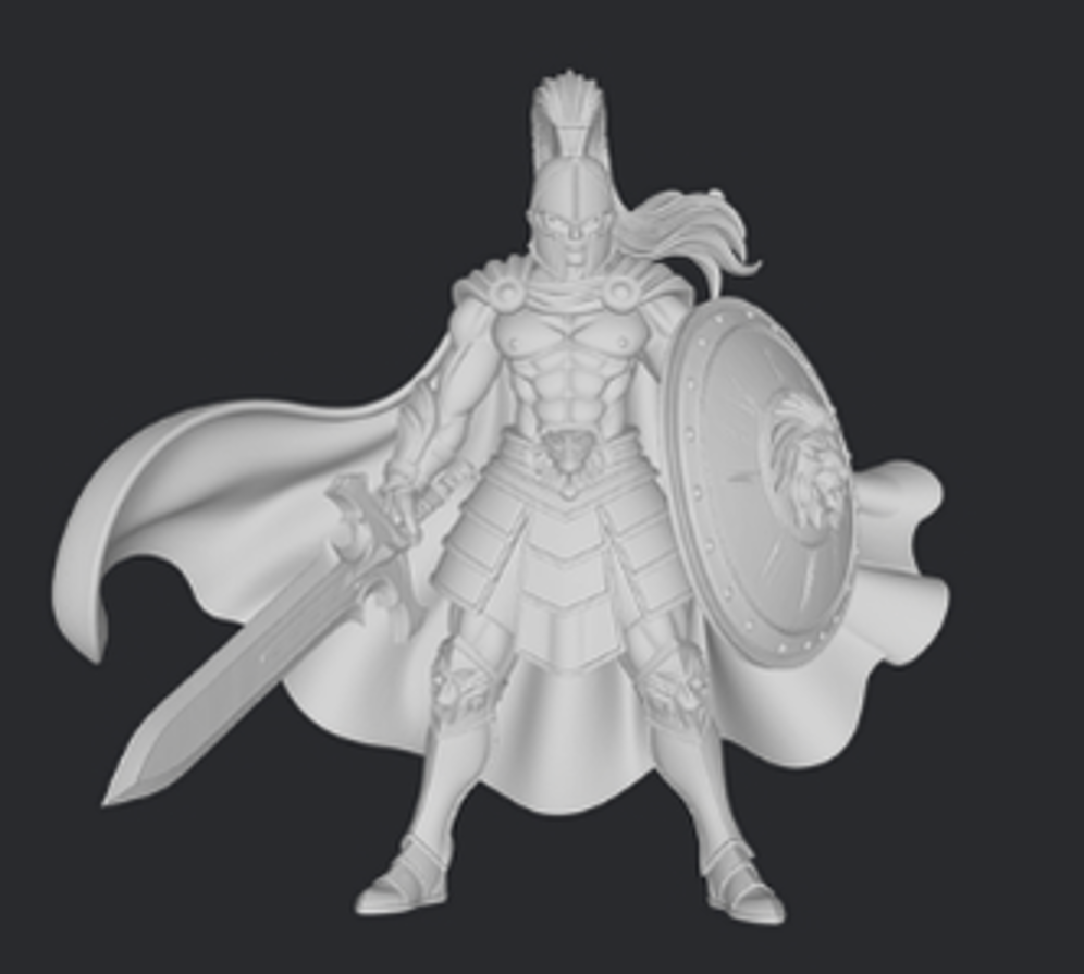 Ares z mieczem i tarczą – figurka żywiczna 32mm / 75mm / 120mm