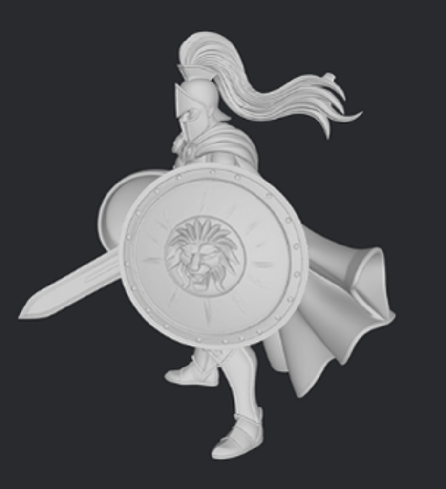 Ares z mieczem i tarczą – figurka żywiczna 32mm / 75mm / 120mm