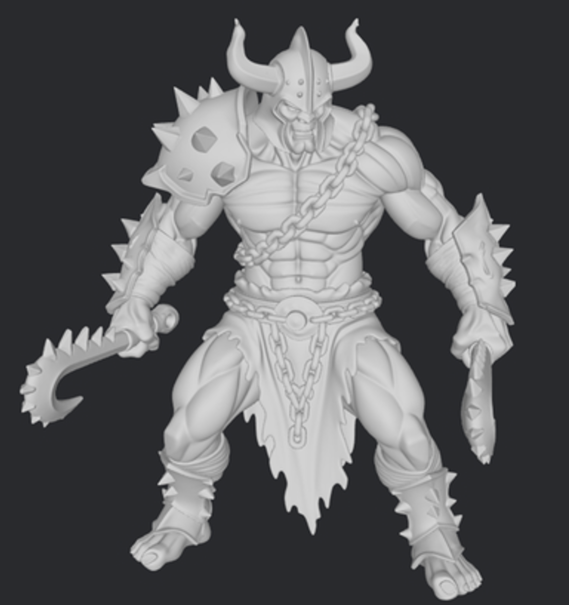 Hades z rogami i łańcuchami – figurka żywiczna 32mm / 75mm / 120mm