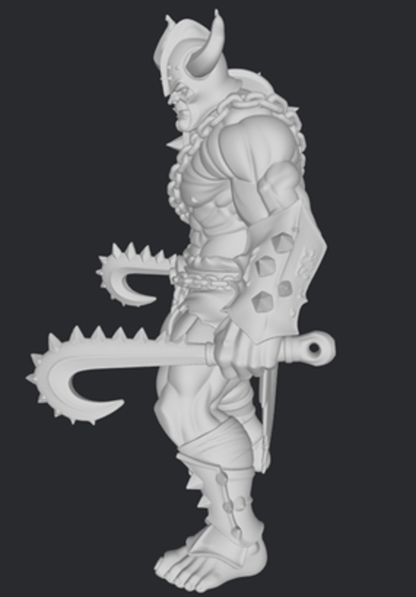 Hades z rogami i łańcuchami – figurka żywiczna 32mm / 75mm / 120mm