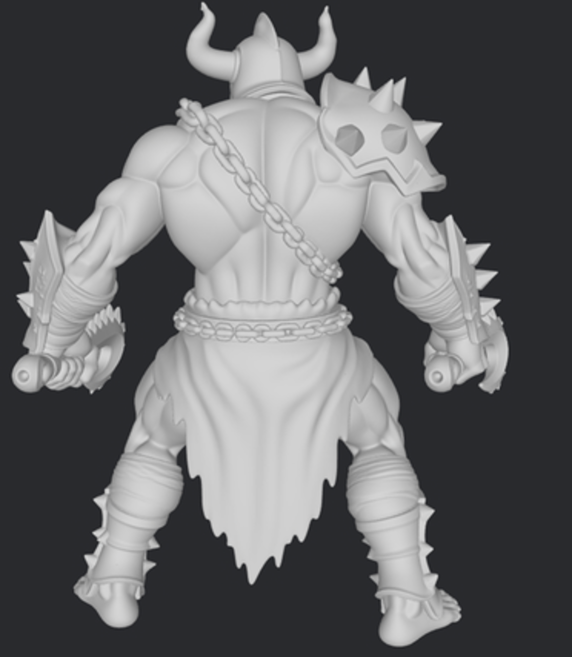 Hades z rogami i łańcuchami – figurka żywiczna 32mm / 75mm / 120mm