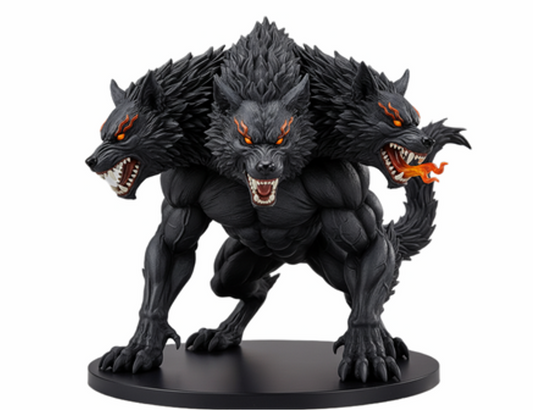 Trzygłowy Cerber z Hadesu – figurka żywiczna 32mm / 75mm / 120mm