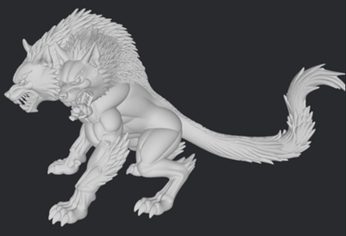 Trzygłowy Cerber z Hadesu – figurka żywiczna 32mm / 75mm / 120mm