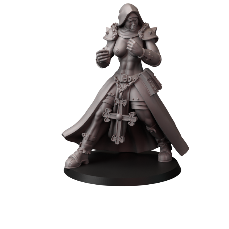 Not safe for nuns – zakonnice bojowe – figurki do Trench Crusade 32 / 75mm