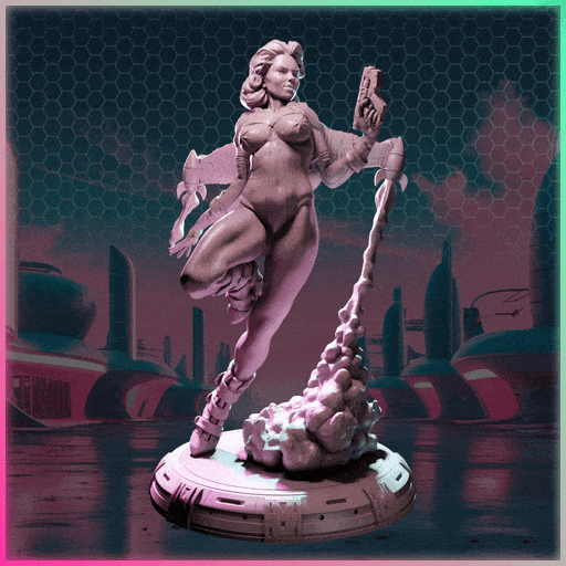 Aurora Vortex figurka żywiczna – Nuke City Ladies – Black Bird Miniatures