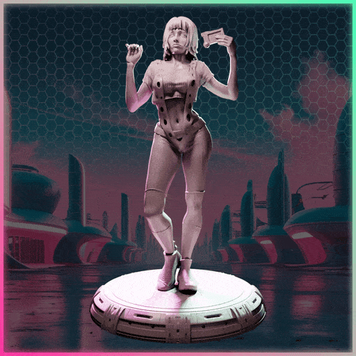 Leela Free figurka żywiczna – Nuke City Ladies – Black Bird Miniatures
