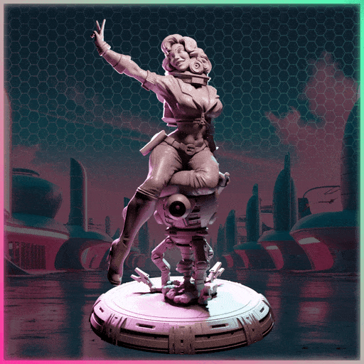 Luna Starling figurka żywiczna – Nuke City Ladies – Black Bird Miniatures