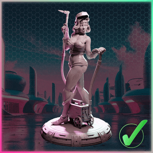 Marylin Volt figurka żywiczna – Nuke City Ladies – Black Bird Miniatures