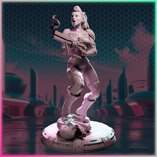 Mira Zenith figurka żywiczna – Nuke City Ladies – Black Bird Miniatures