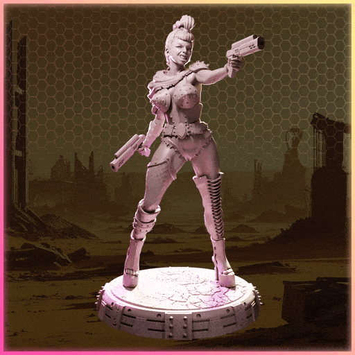 Morrigan Shot figurka żywiczna – Nuke City Ladies – Black Bird Miniatures