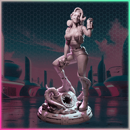 Nova Solstice figurka żywiczna – Nuke City Ladies – Black Bird Miniatures
