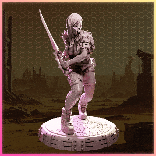 Rhayne Drakar figurka żywiczna – Nuke City Ladies – Black Bird Miniatures