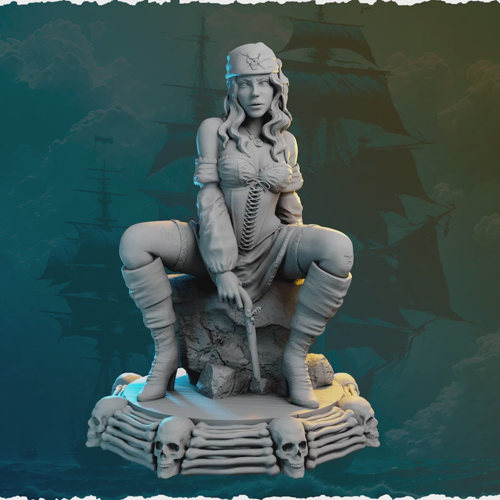 Ainsley Bartram Jolly Outcast – figurka piratki 32/75 mm, Black Bird Miniatures, Ladies of the Sea Pirates