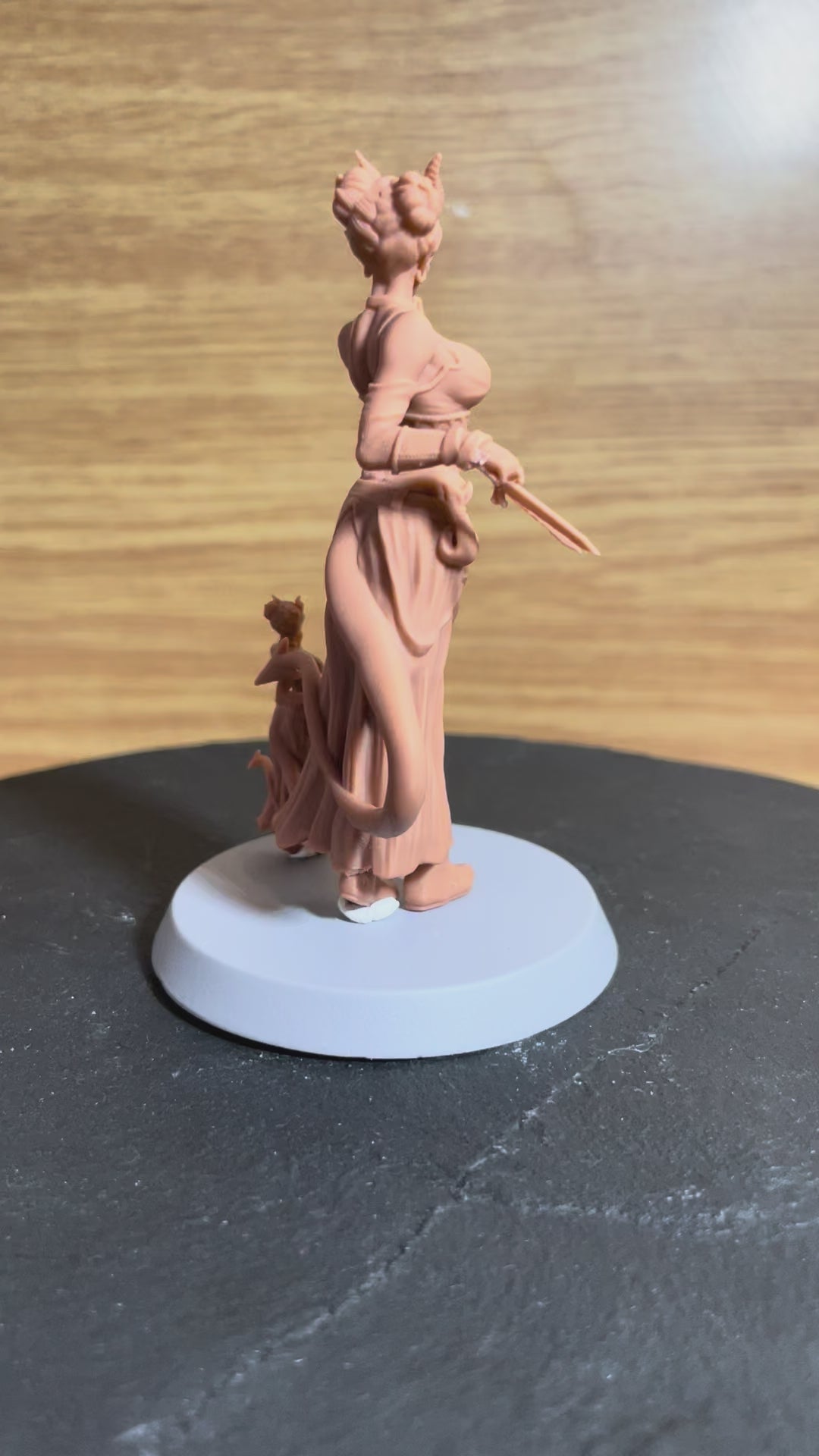 Virelle painted demon rogue fantasy miniature 75mm by Black Bird Miniatures