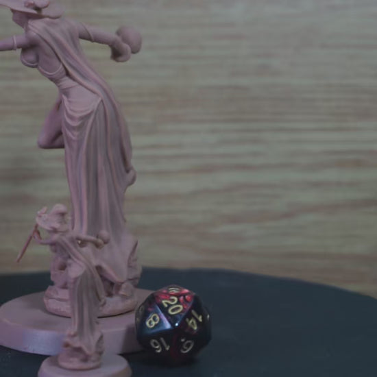 Thalmera painted dark fantasy warlock miniature 75mm by Black Bird Miniatures