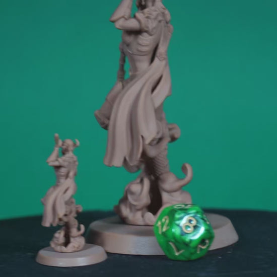 Unpainted resin female dragon warrior model 32mm from Ladies of the Dark Age collection