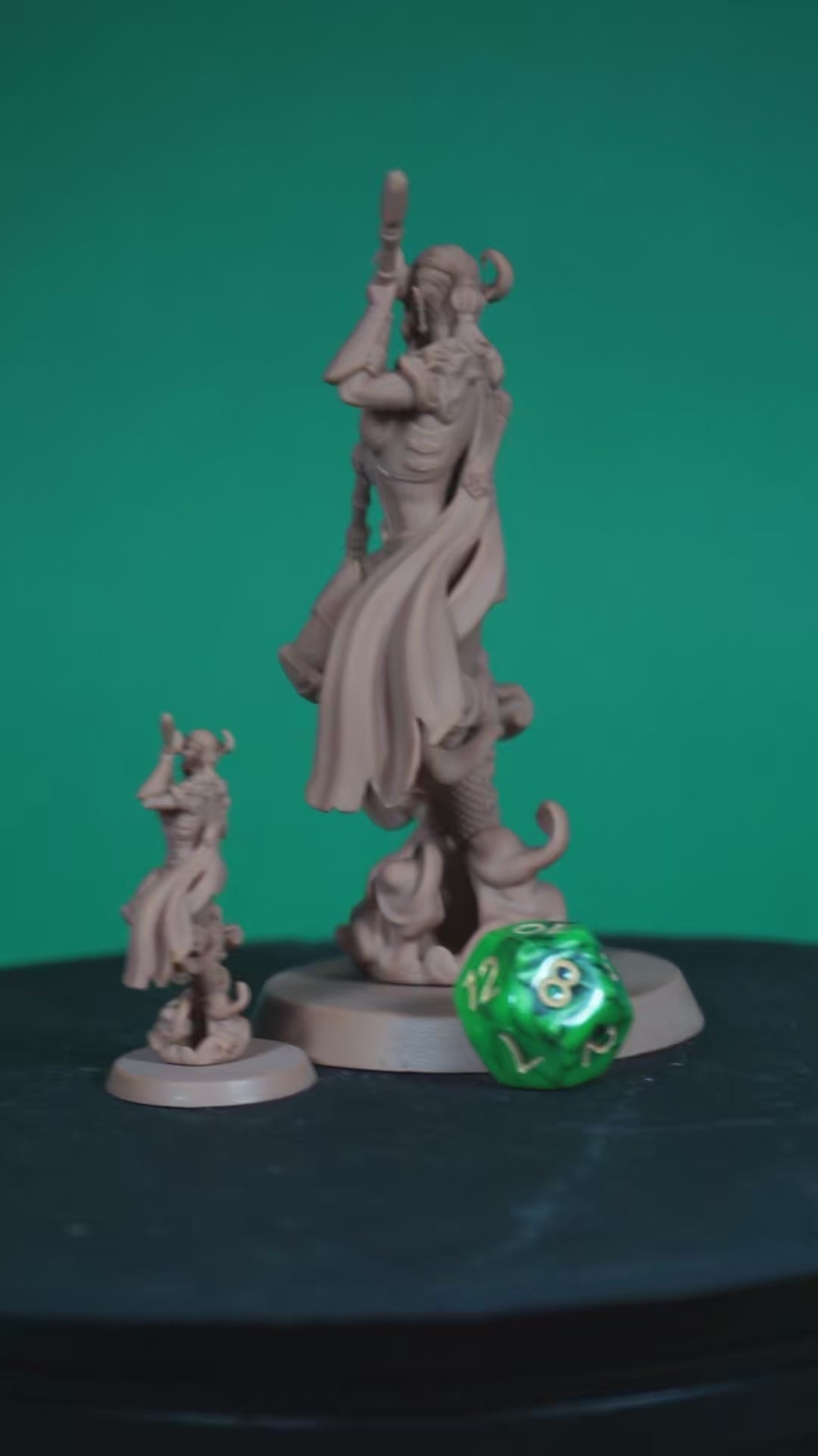 Unpainted resin female dragon warrior model 32mm from Ladies of the Dark Age collection