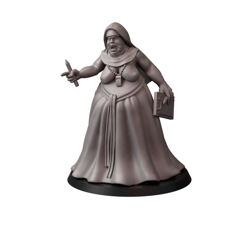 Not safe for nuns – zakonnice bojowe – figurki do Trench Crusade 32 / 75mm