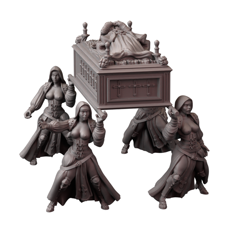 Not safe for nuns – zakonnice bojowe – figurki do Trench Crusade 32 / 75mm
