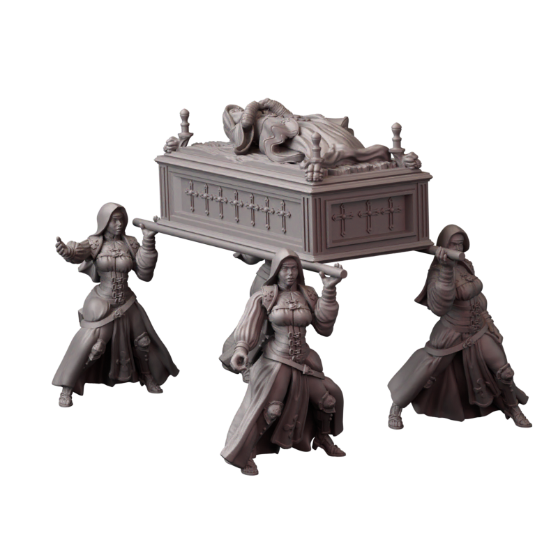 Fins Nuns – zakonnice bojowe – figurki do Trench Crusade 32 / 54 / 75mm