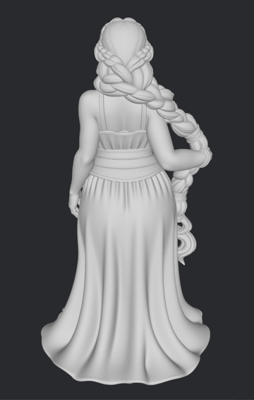 Bogini Sif z długim złotym warkoczem – surowa figurka 