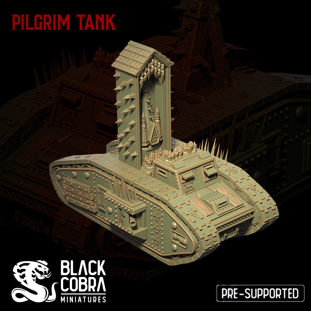 Pilgrim Tank Black Cobra Miniatures – grimdark czołg 3D do Trench Crusade